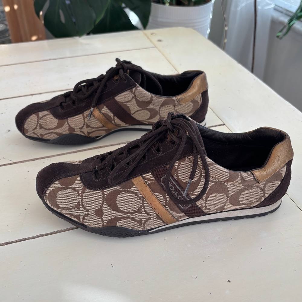 Coach Katelyn Monogram Signature Lace Up Sneakers Women’s Size 8 - Picture 7 of 15